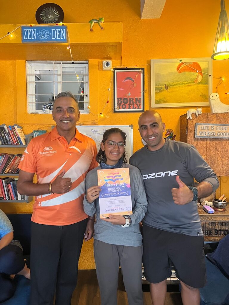 P1 certificate after Paragliding course