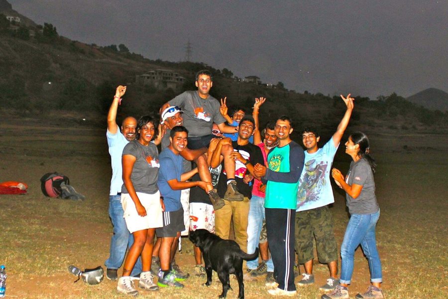 After first solo paragliding flight